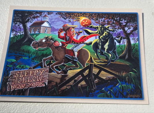 Cartoon Legend of Sleepy Hollow Postcard
