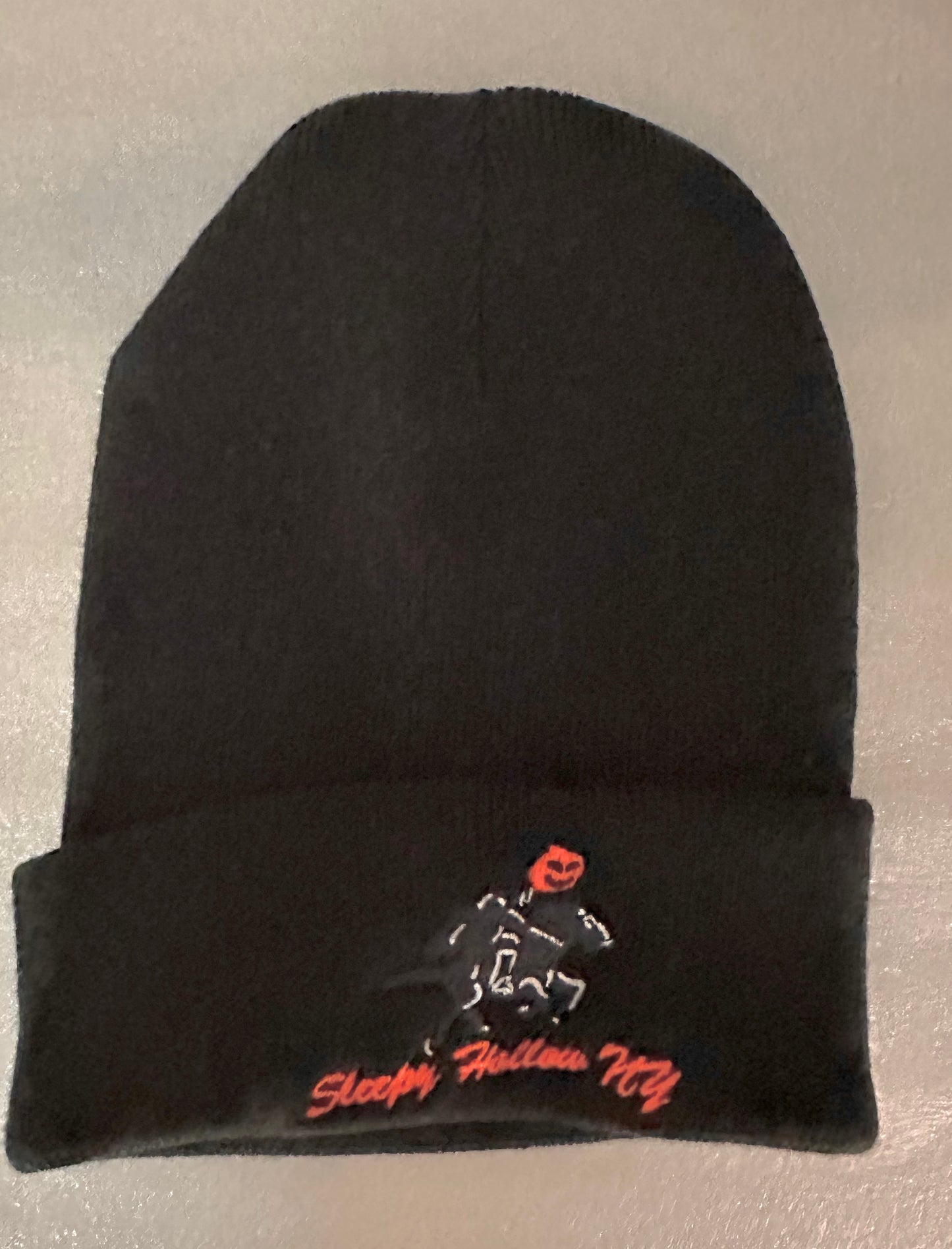 Headless Horseman Winter Knit Cap with cuff
