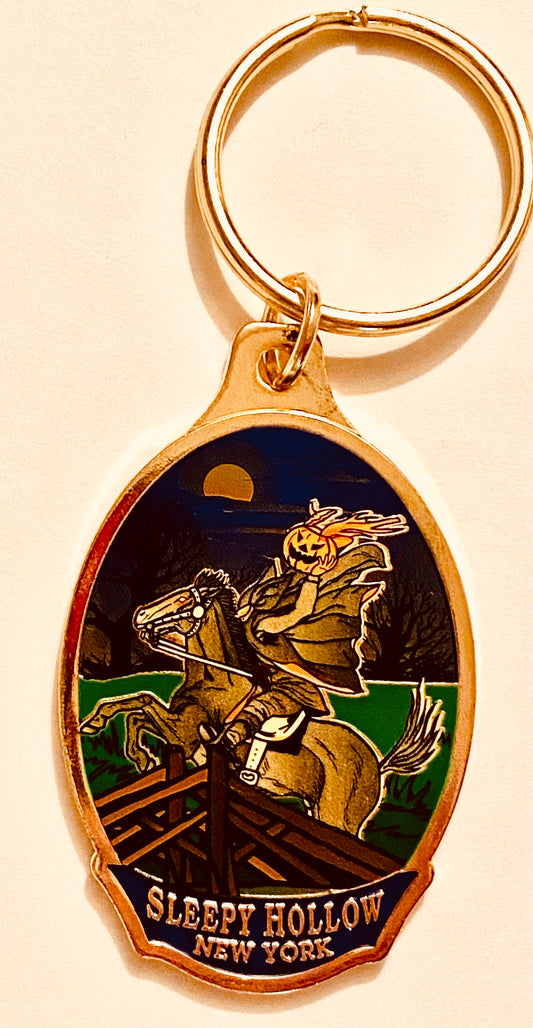 #3 Key Oval Color Metal Sleepy Hollow Key Chain