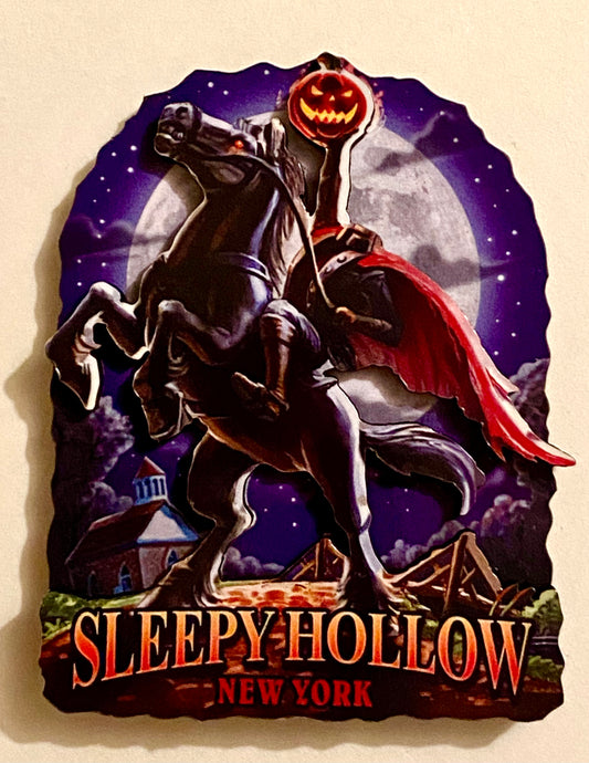 Headless Horseman 3D Wood Magnet