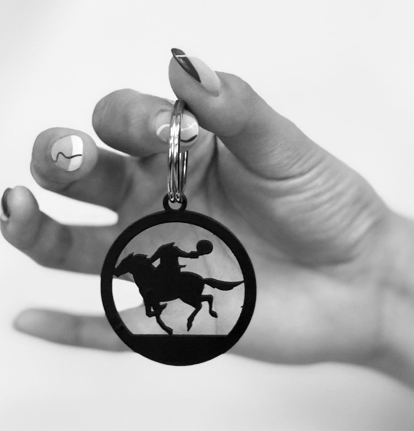 Headless Horseman Wrought Iron Key Ring